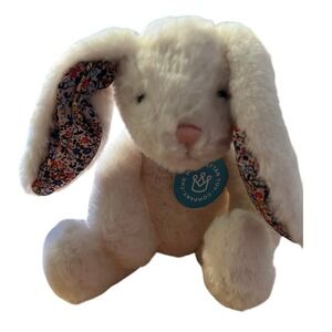 Manhattan Toy Pattern Pals Bunny Plush White Brand New Floral Ears 323862